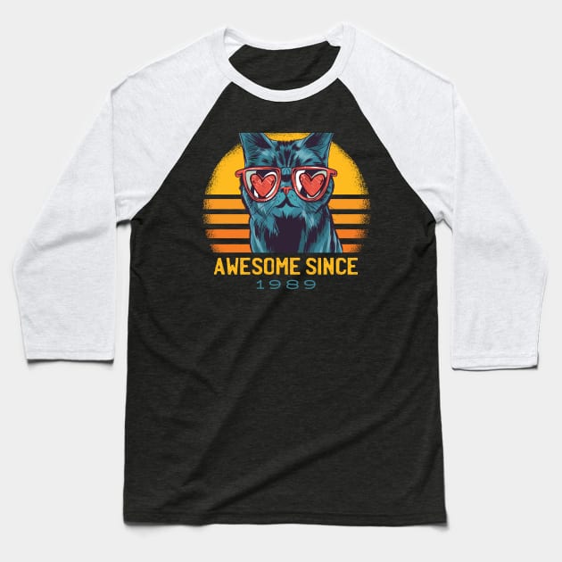 Awesome Since 1989 Baseball T-Shirt by WPKs Design & Co